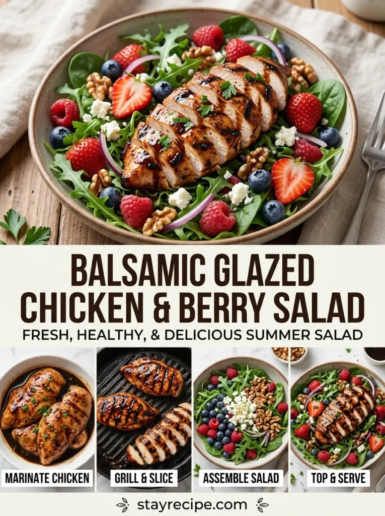 Balsamic Glazed Chicken Berry Salad