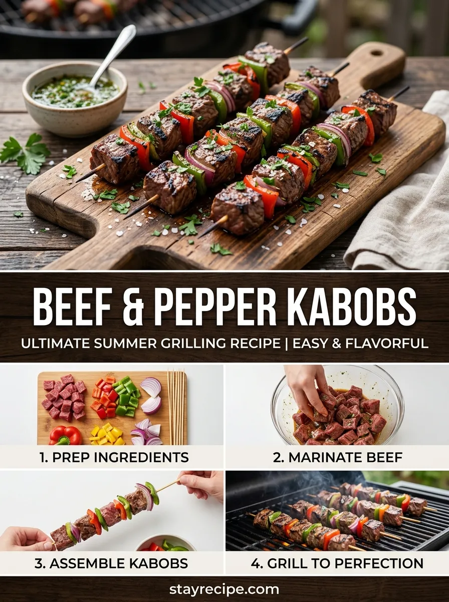 Beef Pepper Kabobs Summer Meals Dinner