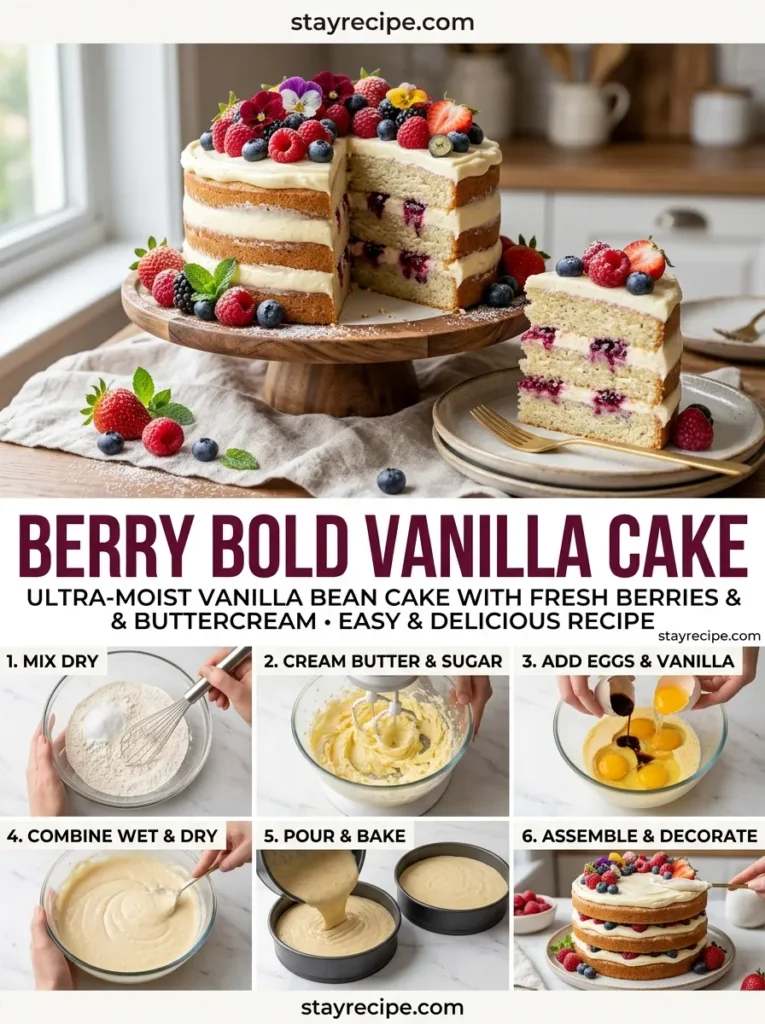 Berry Bold Vanilla Cake