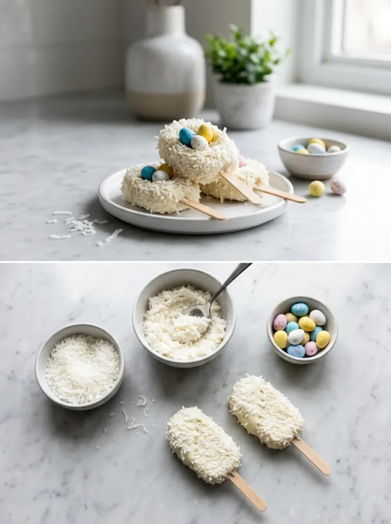 Birds Nest Coconut Pops