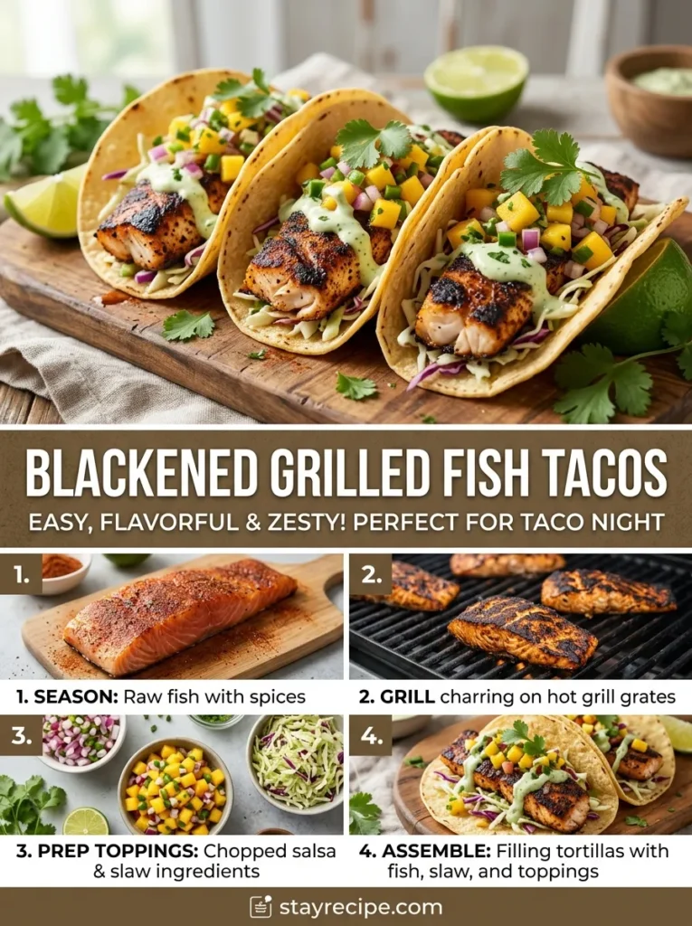 Blackened Grilled Fish Tacos