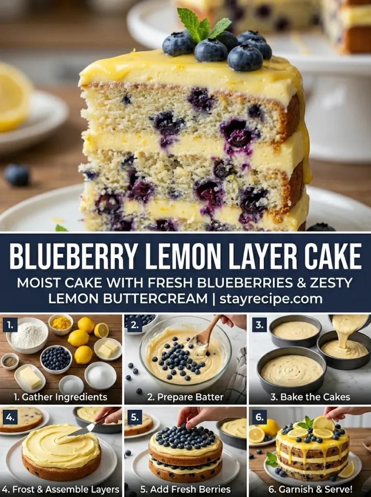 Blueberry Lemon Layer Cake
