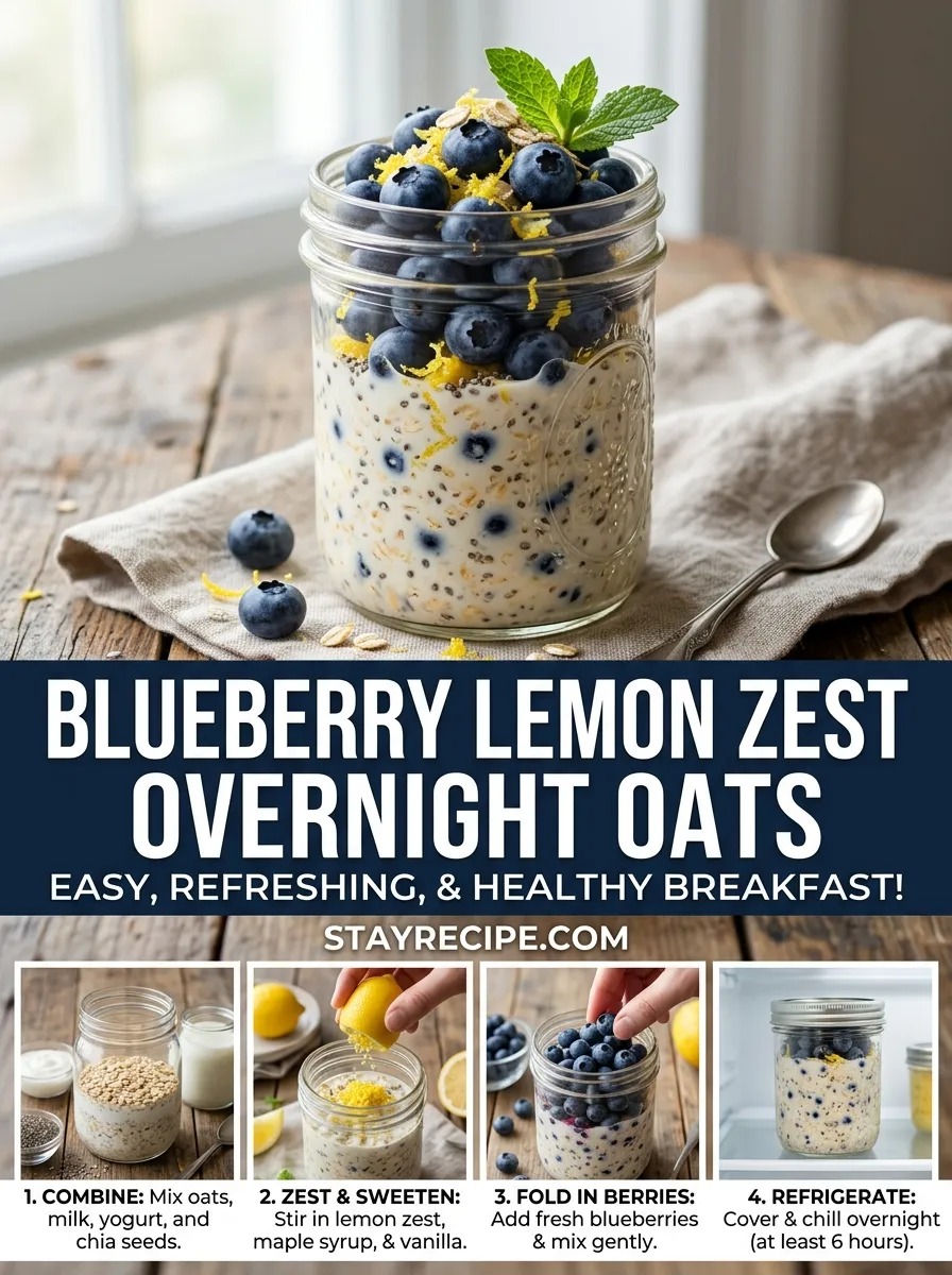 Blueberry Lemon Zest Overnight Blueberry Lemon Zest Overnight Oats