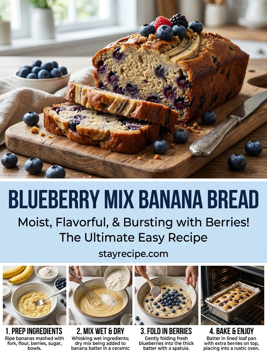 Blueberry Mix Banana Bread Bread