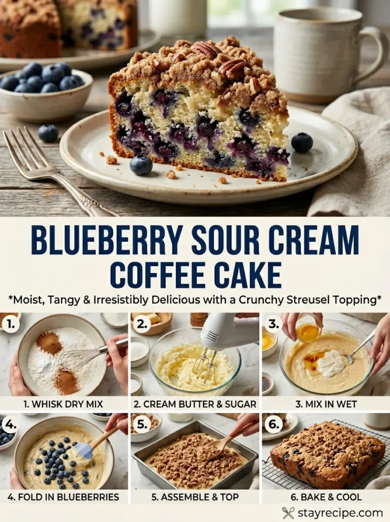 Blueberry Sour Cream Coffee Cake