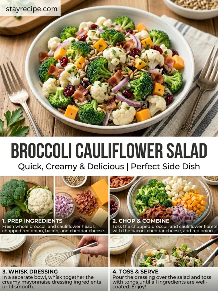 Broccoli Cauliflower Salad