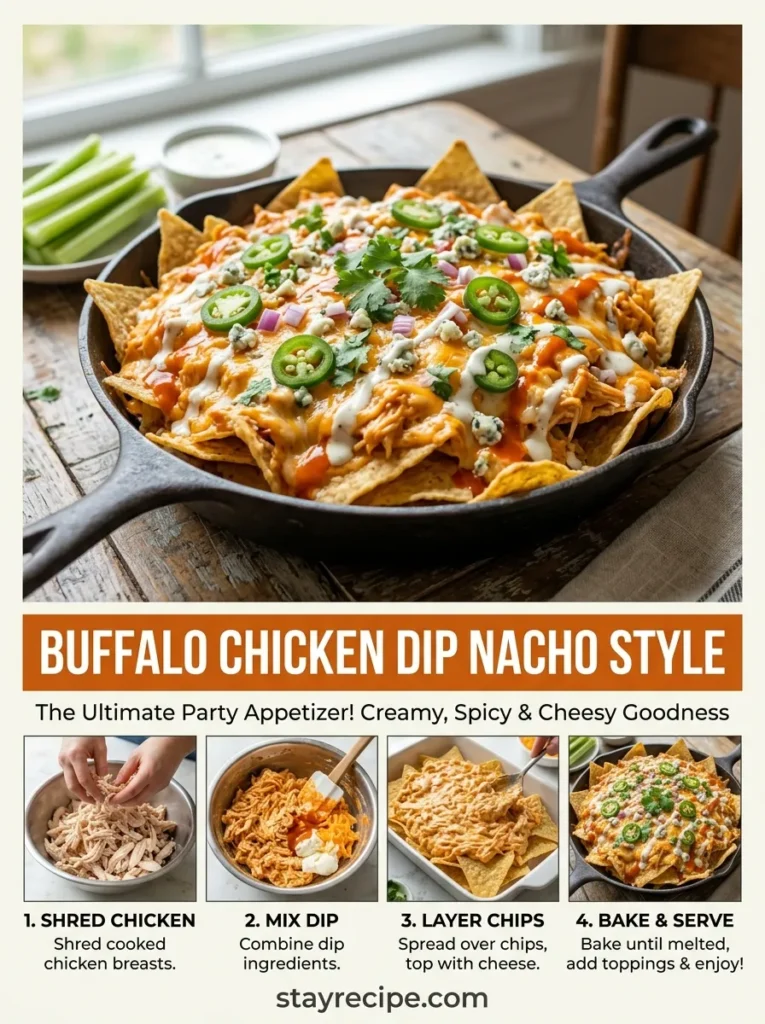 Buffalo Chicken Dip Nacho Style
