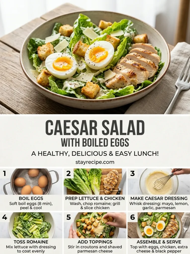 Caesar Salad With Boiled Eggs