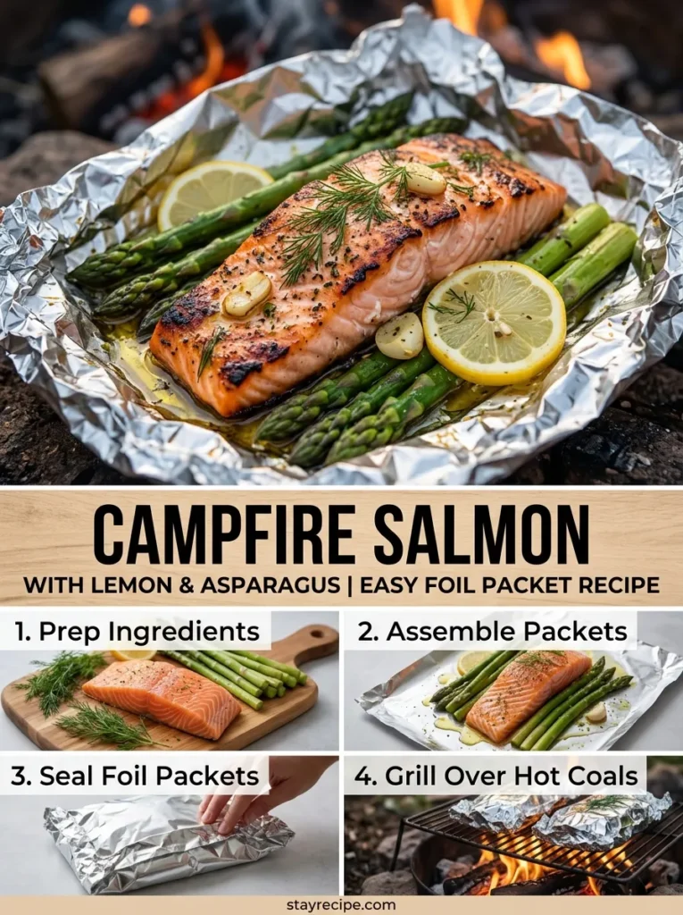 Campfire Salmon With Lemon Asparagus