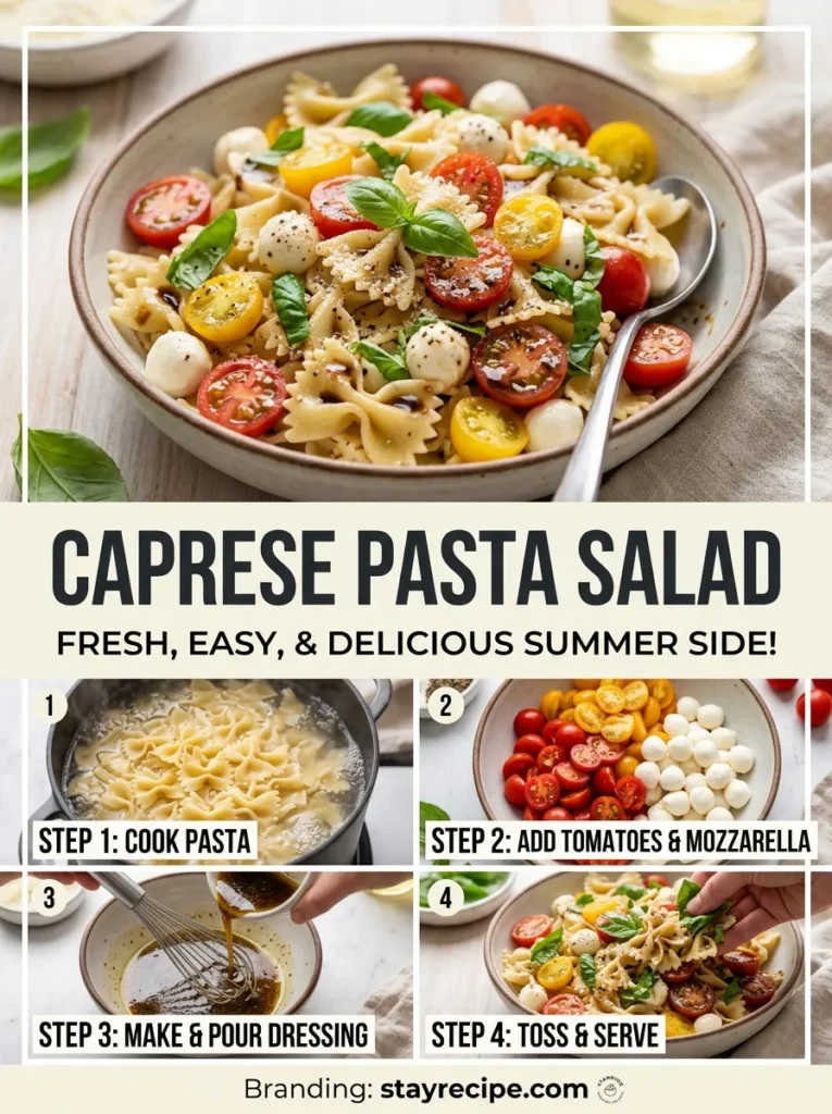 Caprese Pasta Salad Summer Salad