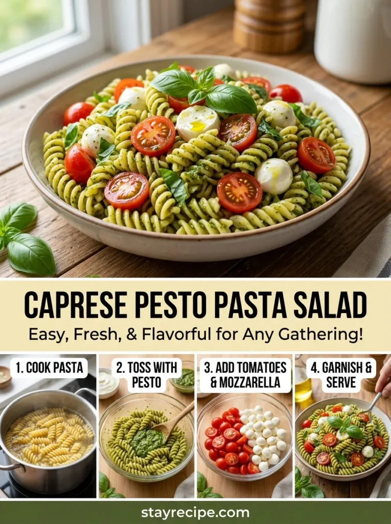 Caprese Pesto Pasta Salad