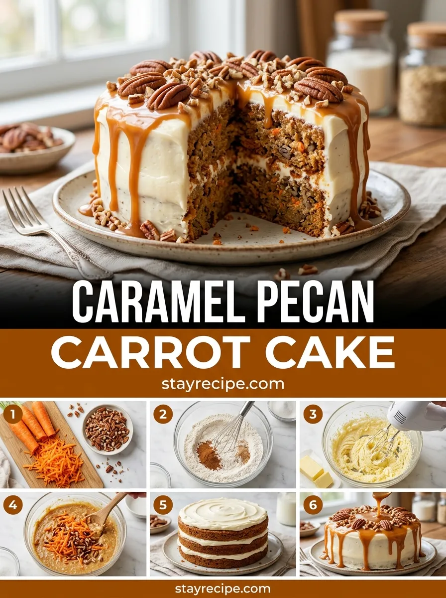 Caramel Pecan Carrot Cake Birthday Cake