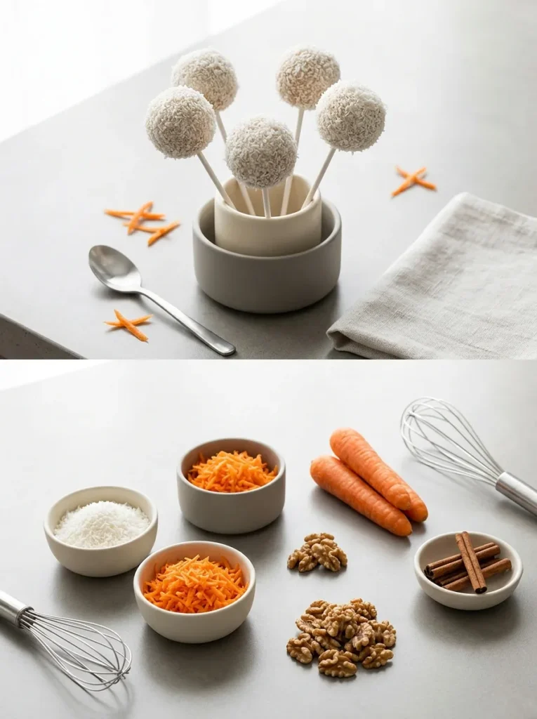 Carrot Cake Bunny Tail Pops