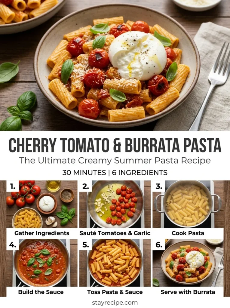 Cherry Tomato And Burrata Pasta Summer Recipes Dinner