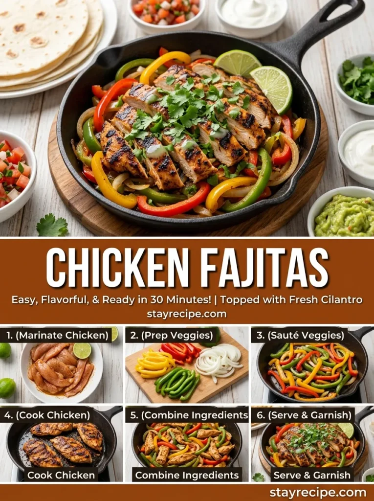 Chicken Fajitas With Fresh Cilantro Topping