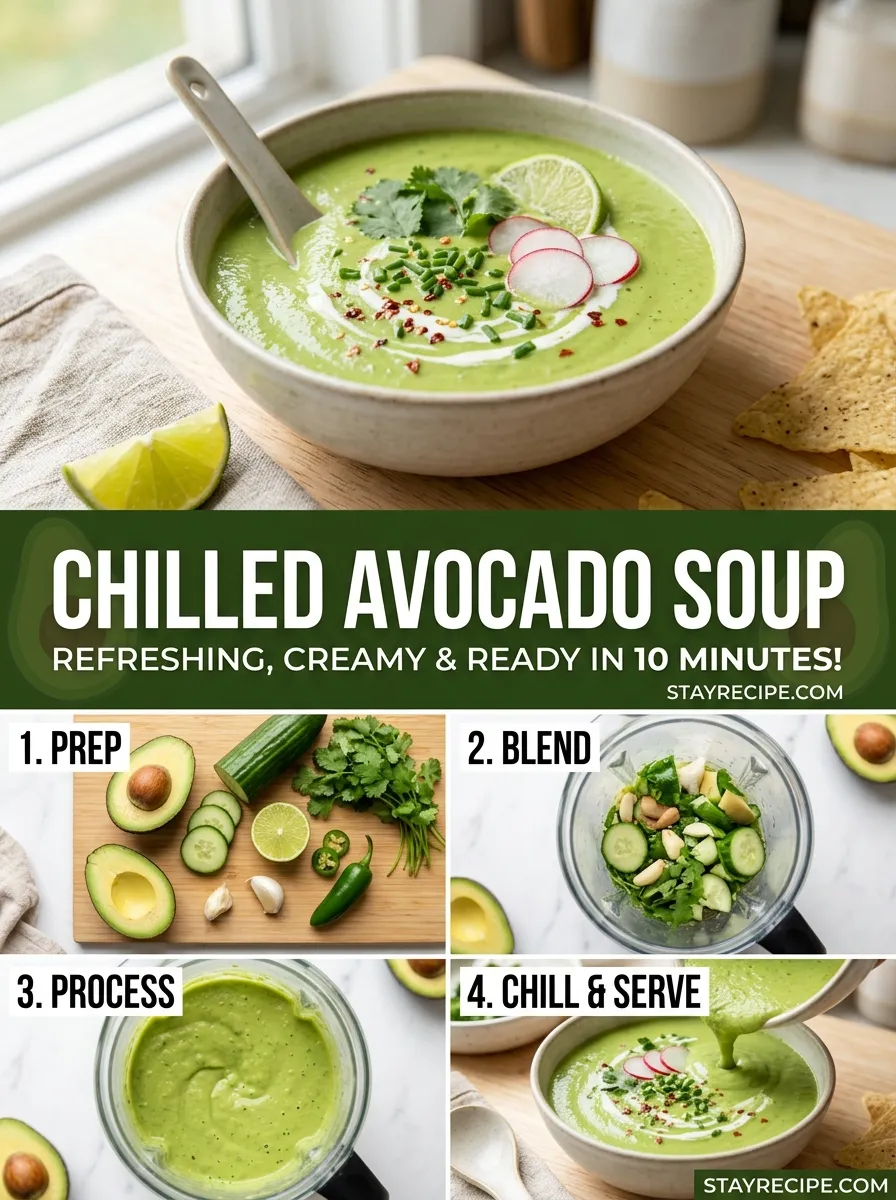 Chilled Avocado Soup Summer Soup