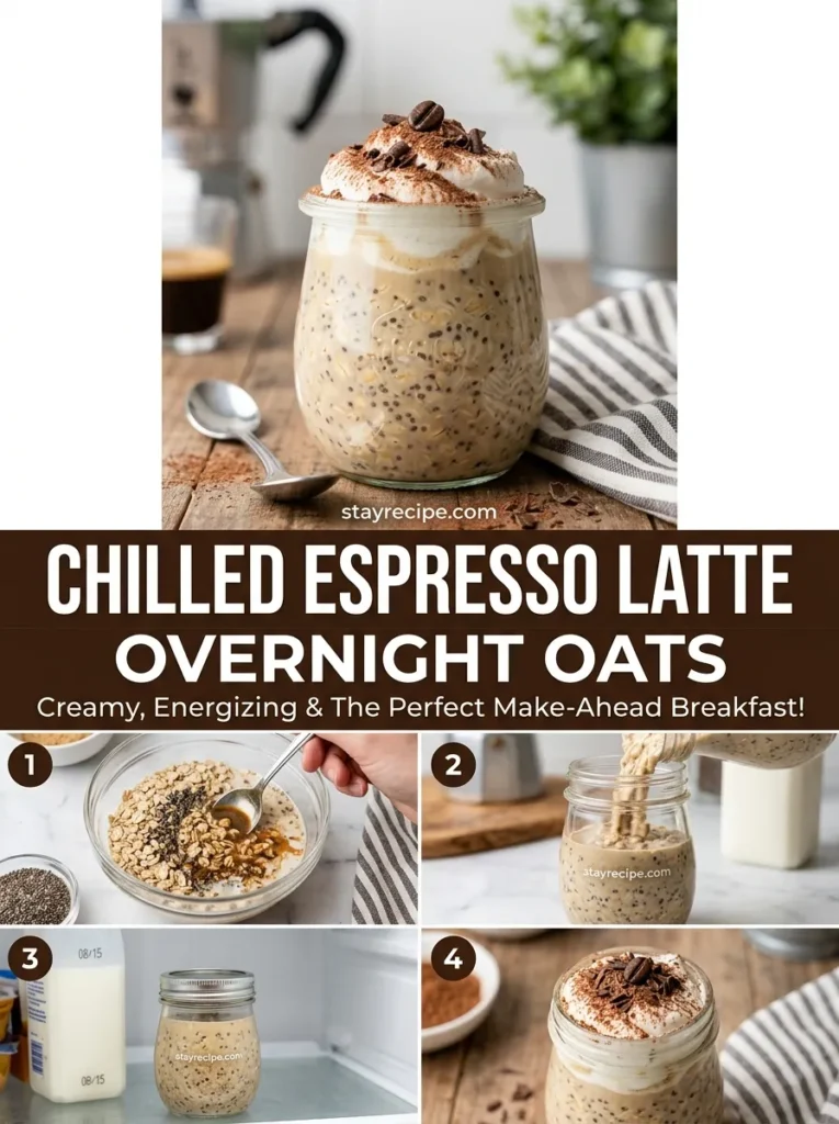 Chilled Espresso Latte Overnight Oats Oats