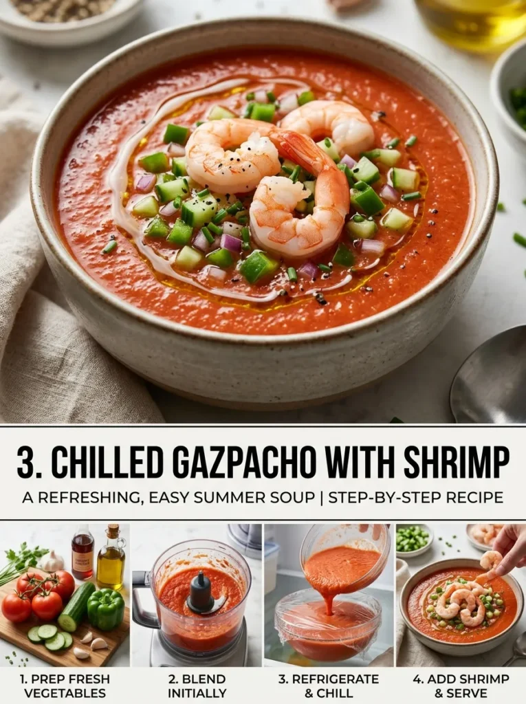 Chilled Gazpacho With Shrimp