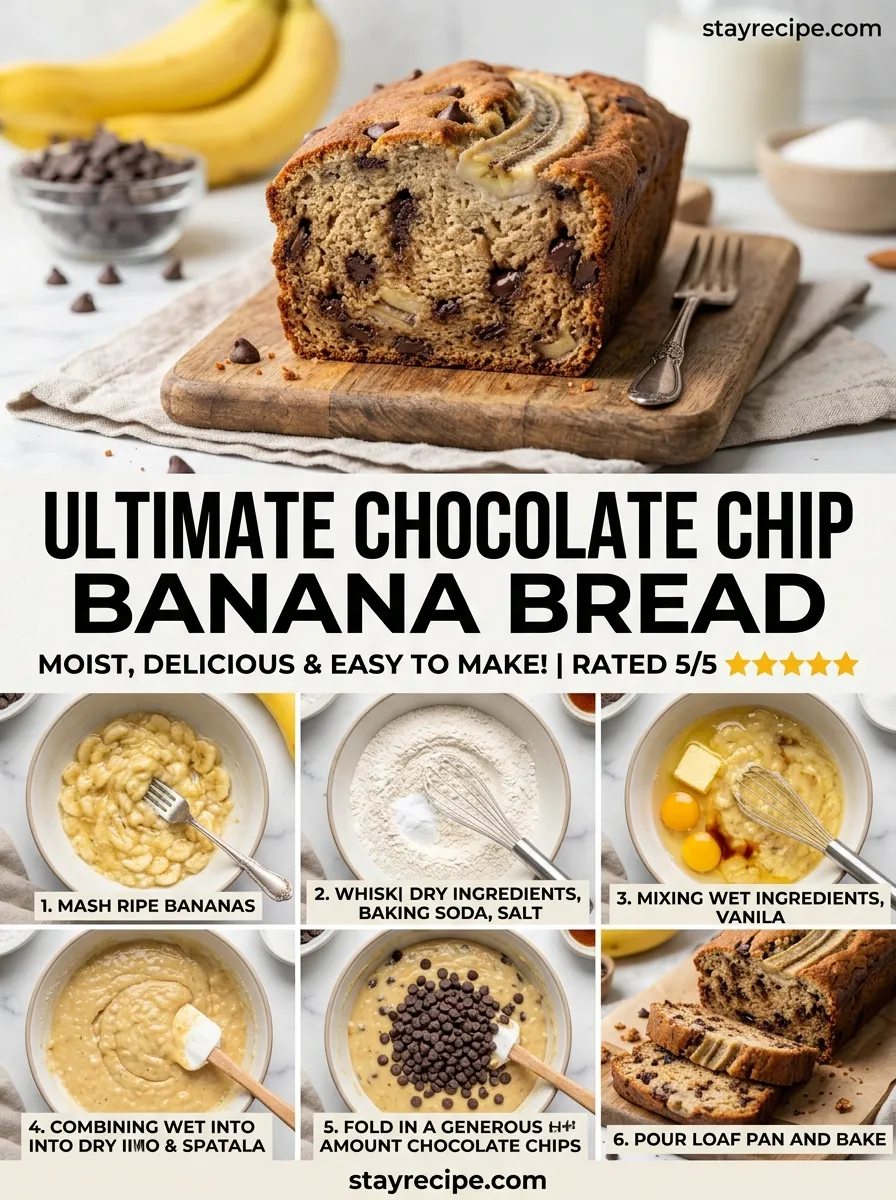 Chocolate Chip Banana Banana Bread