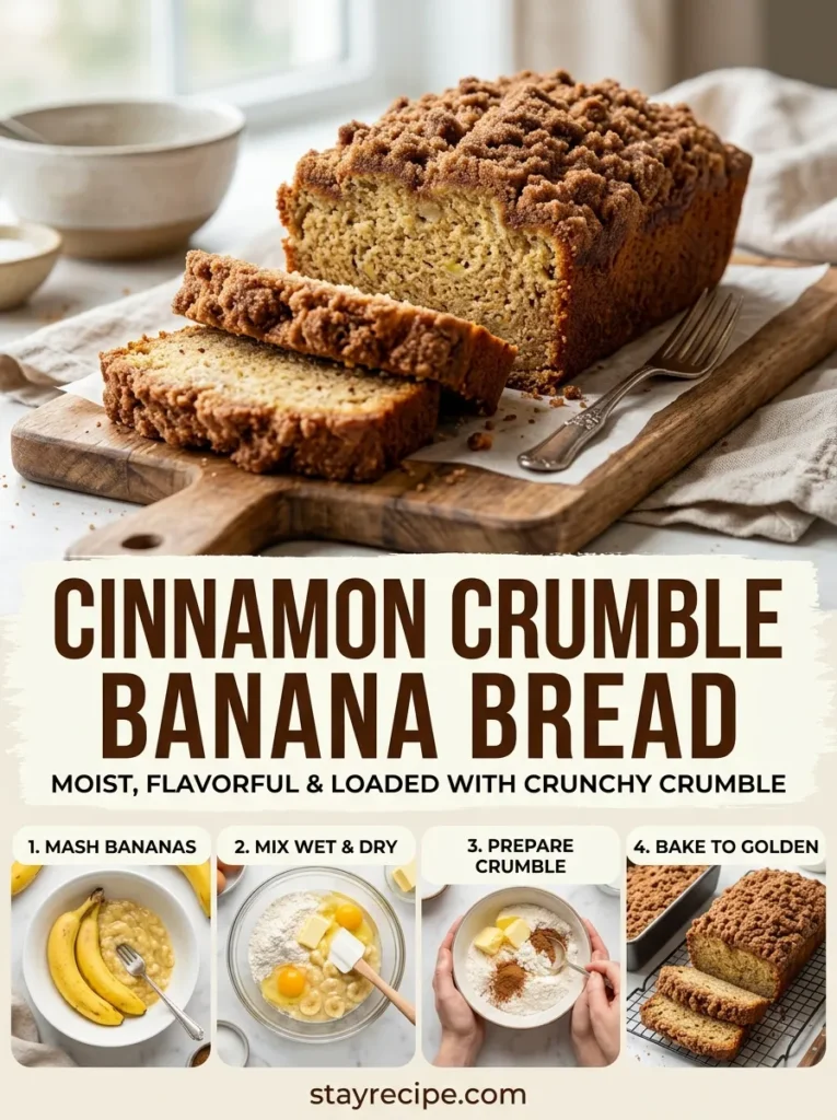 Cinnamon Crumble Banana Bread
