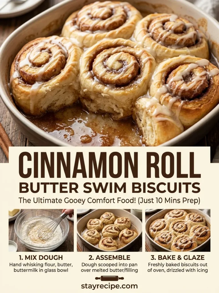 Cinnamon Roll Butter Swim Biscuits