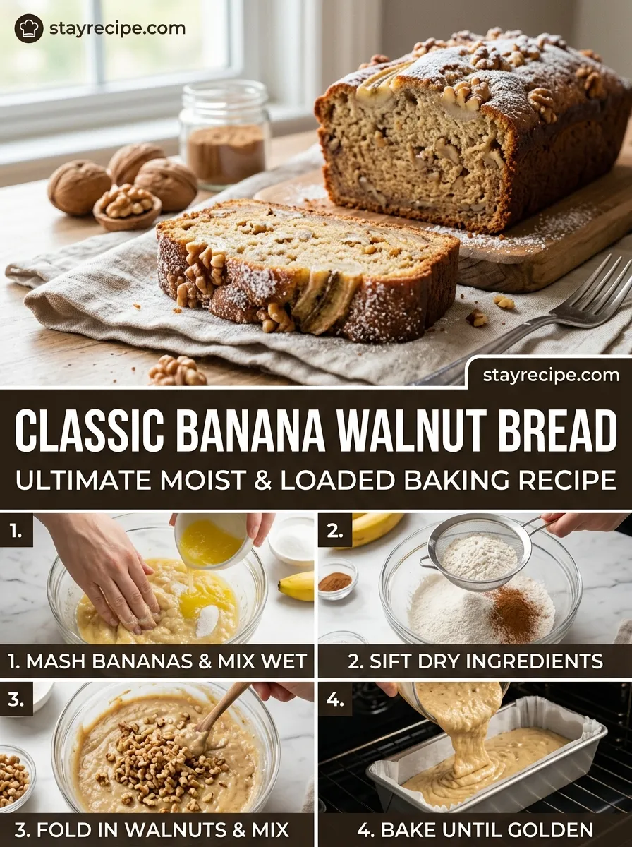 Classic Banana Walnut Banana Bread