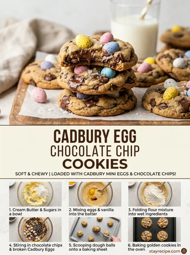 Classic Cadbury Egg Chocolate Chip Cookies