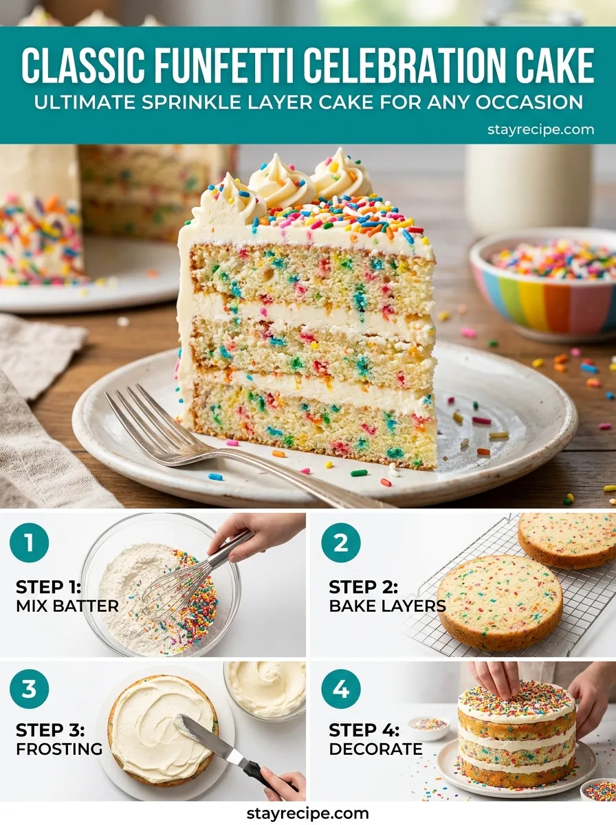 Classic Funfetti Celebration Cake Birthday Cake