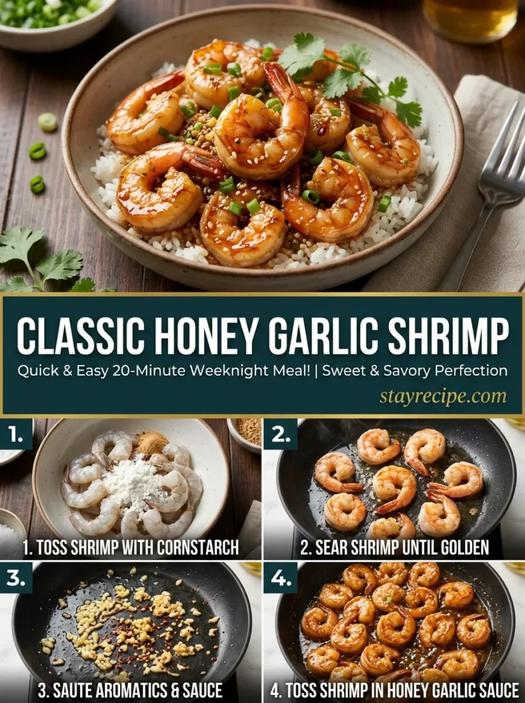 Classic Honey Garlic Shrimp Food Recipes