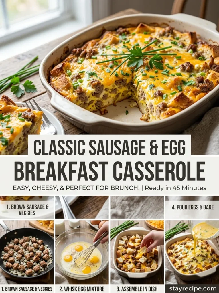 Classic Sausage Egg Breakfast Casserole