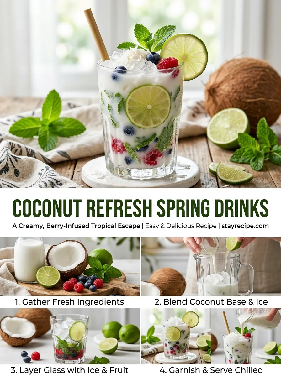 Coconut Refresh Spring Drinks Drinks