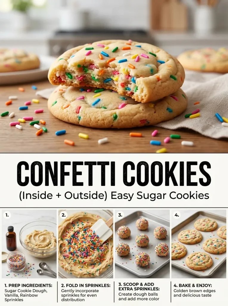 Confetti Cookies Inside Outside
