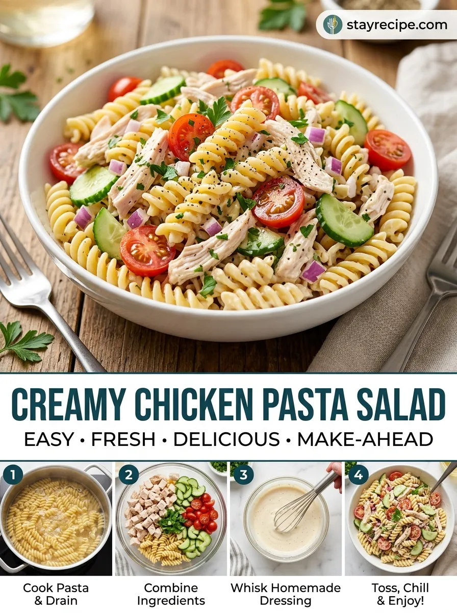 Creamy Chicken Pasta Salad