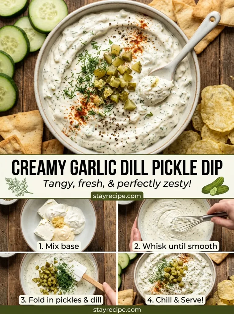 Creamy Garlic Dill Pickle Dip