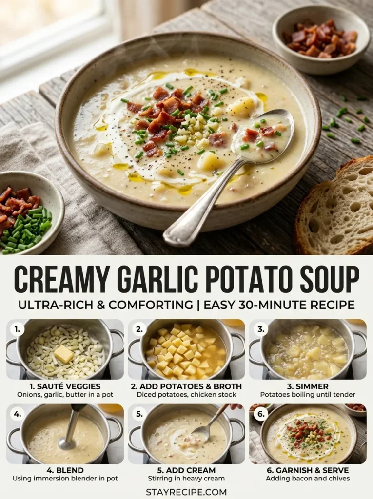 Creamy Garlic Potato Soup