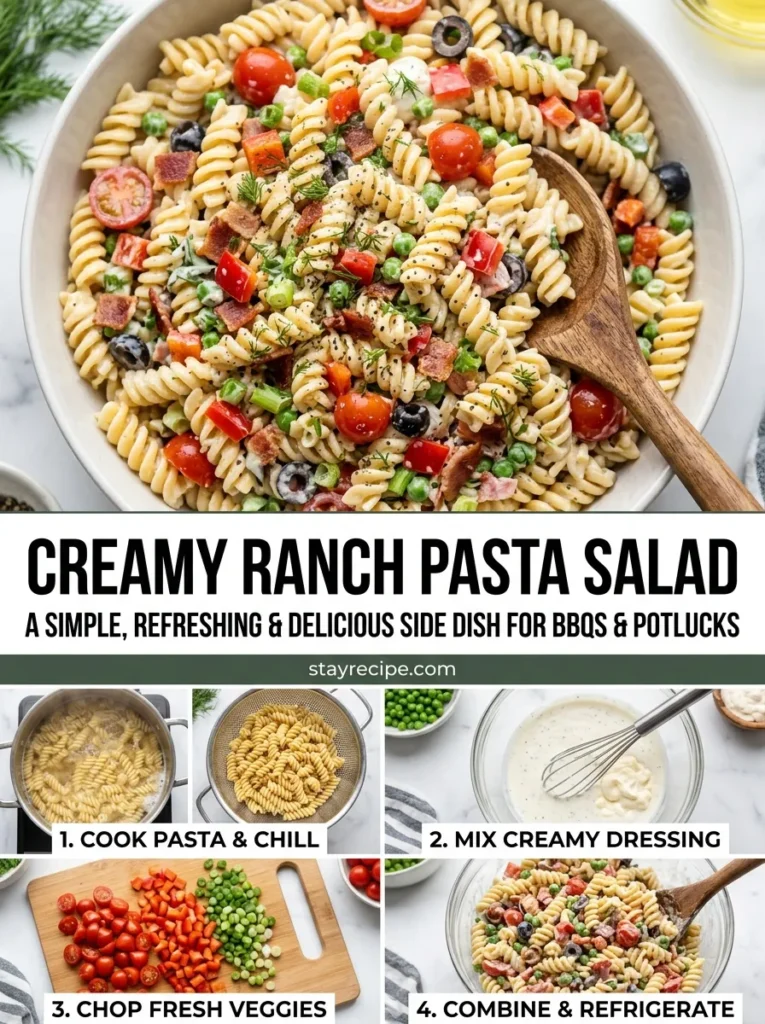 Creamy Ranch Pasta Salad