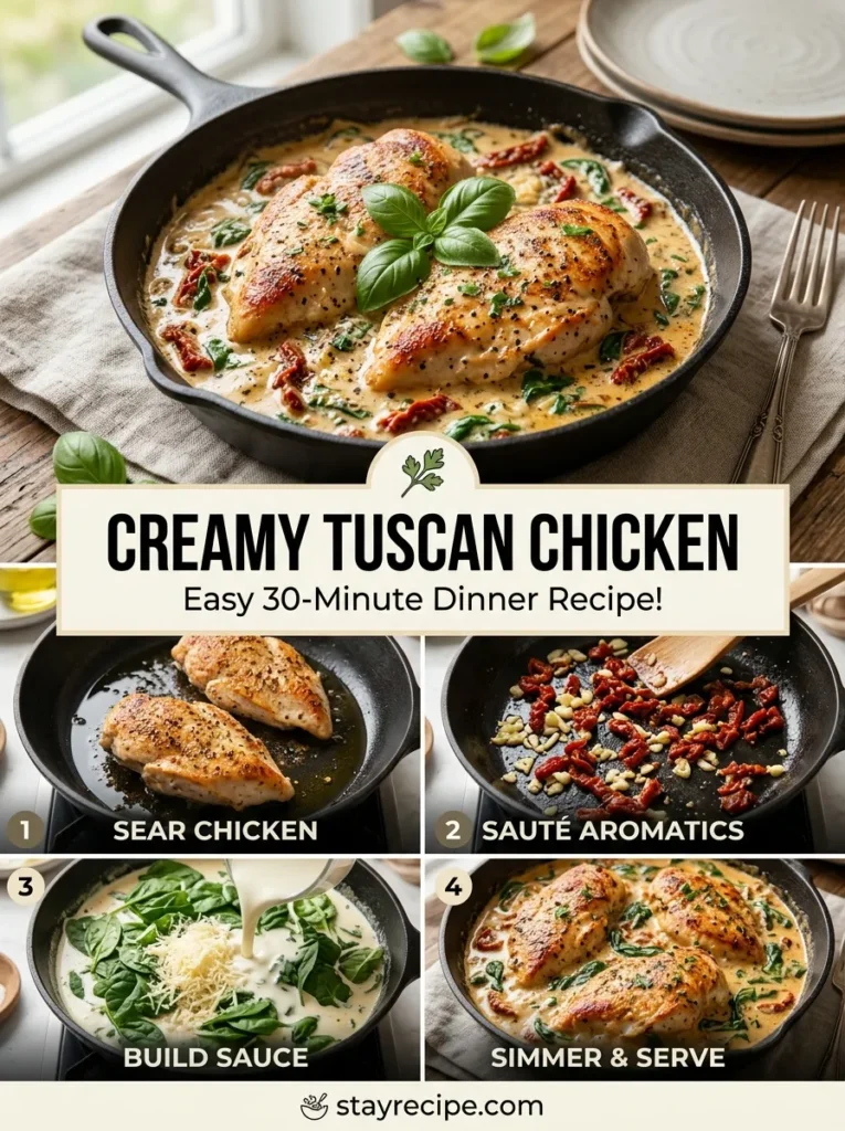 Creamy Tuscan Chicken Easy Summer Dinner