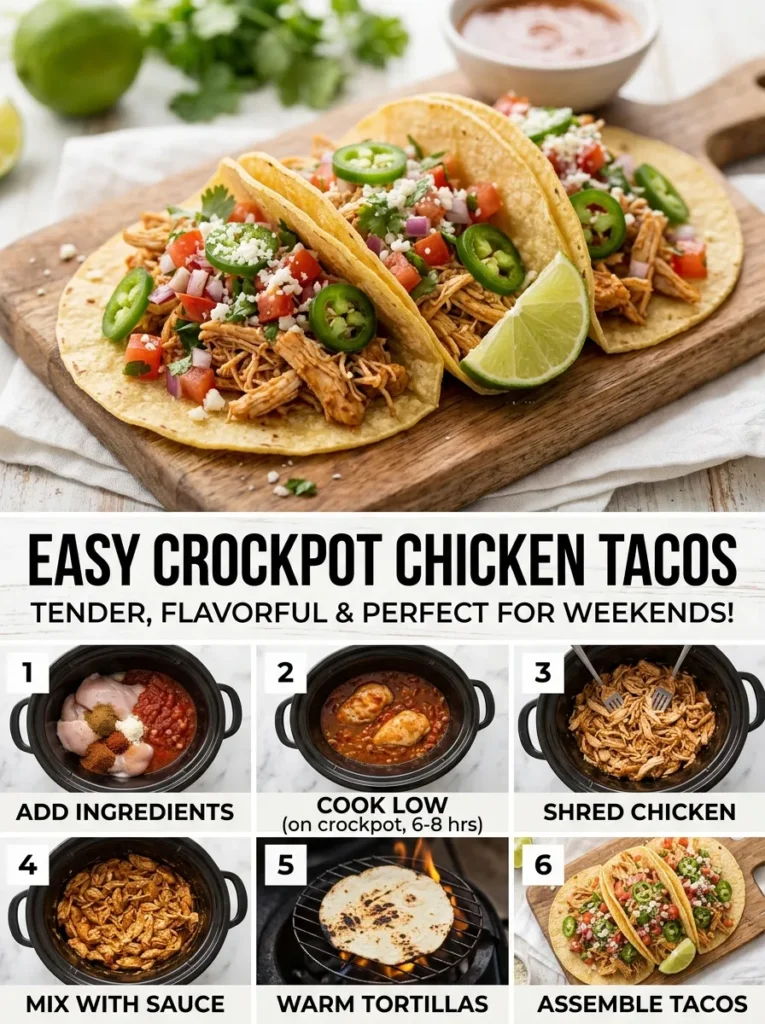 Crockpot Chicken Tacos Summer Crockpot Recipes