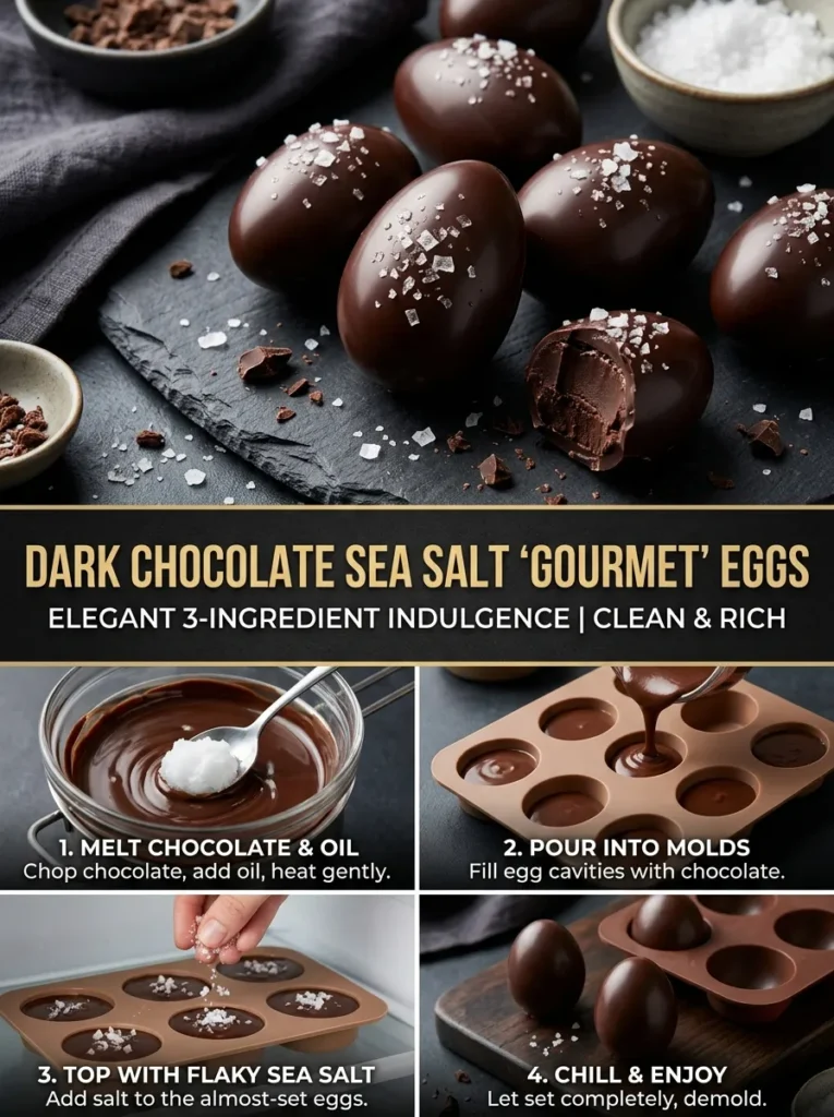 Dark Chocolate Sea Salt Gourmet Eggsdark Chocolate Sea Salt Gourmet Eggs