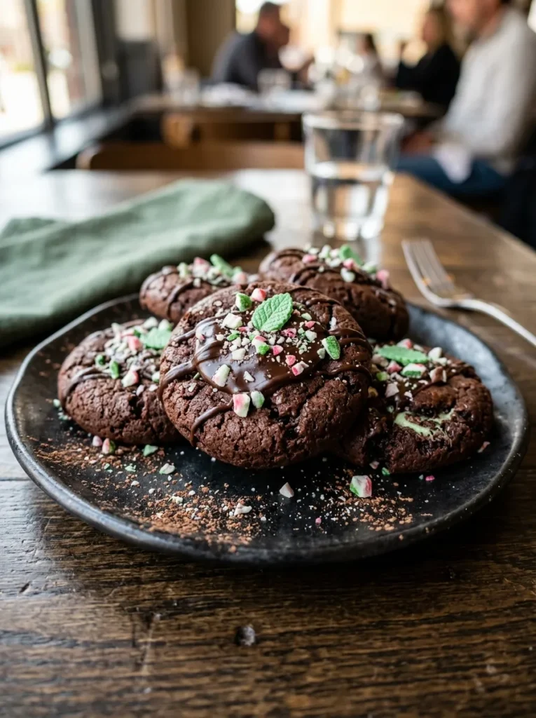 Dark Chocolate And Mint Spring Cookies spring baking