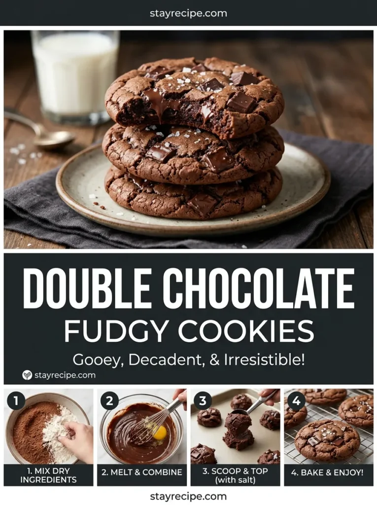 Double Chocolate Fudgy Cookies