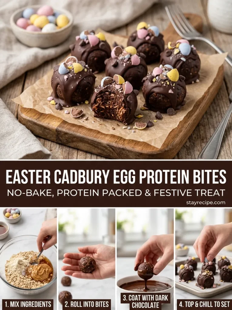 Easter Cadbury Egg Protein Bites