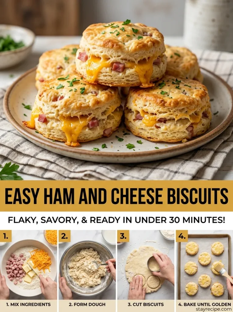 Easy Ham And Cheese Biscuits