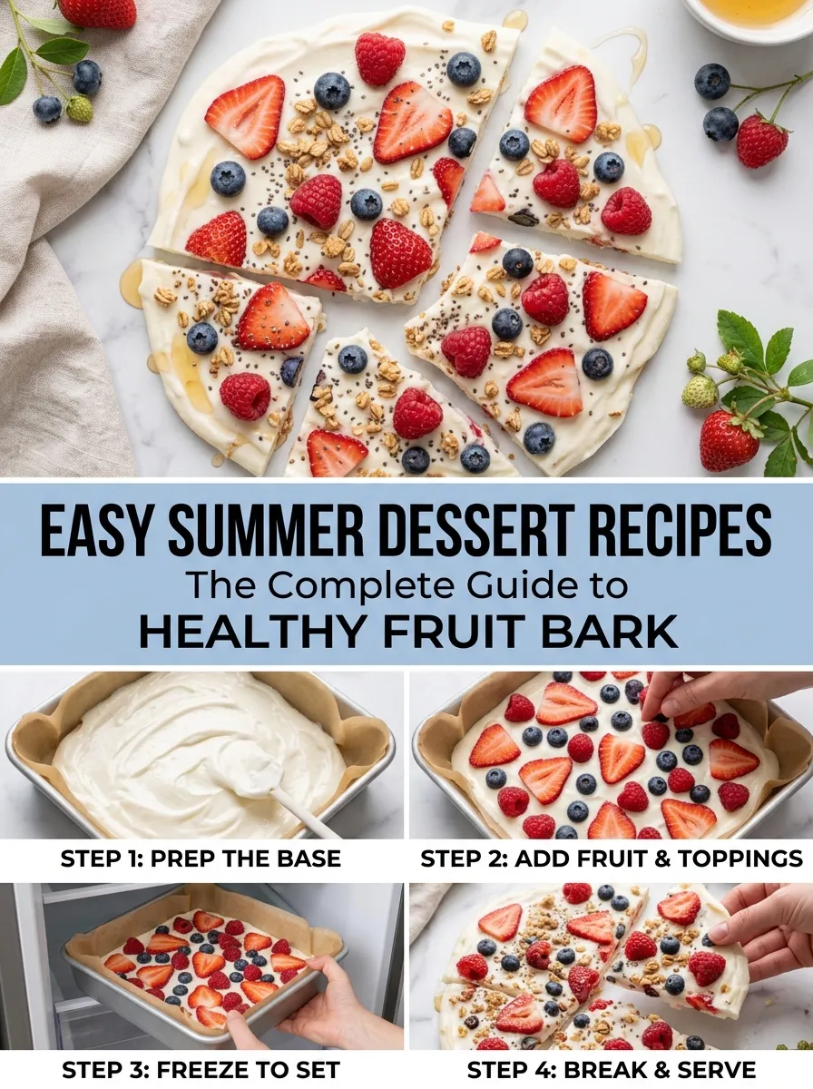 Easy summer dessert Recipes: The Complete Guide to Healthy Fruit Bark