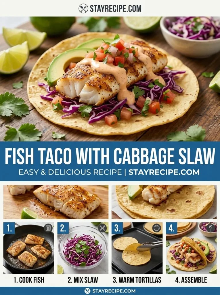 Fish Taco With Cabbage Slaw