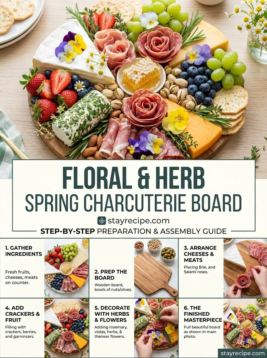 Floral Herb Spring Charcuterie Board Spring Charcuterie Board Ideas