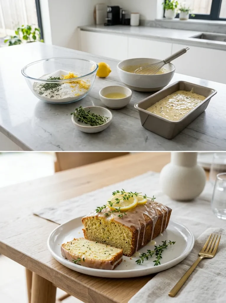 Fresh Thyme Lemon Drizzle Cake