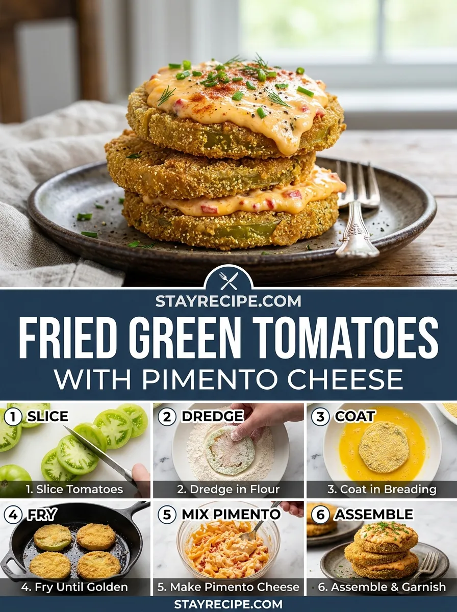 Fried Green Tomatoes With Pimento Cheese