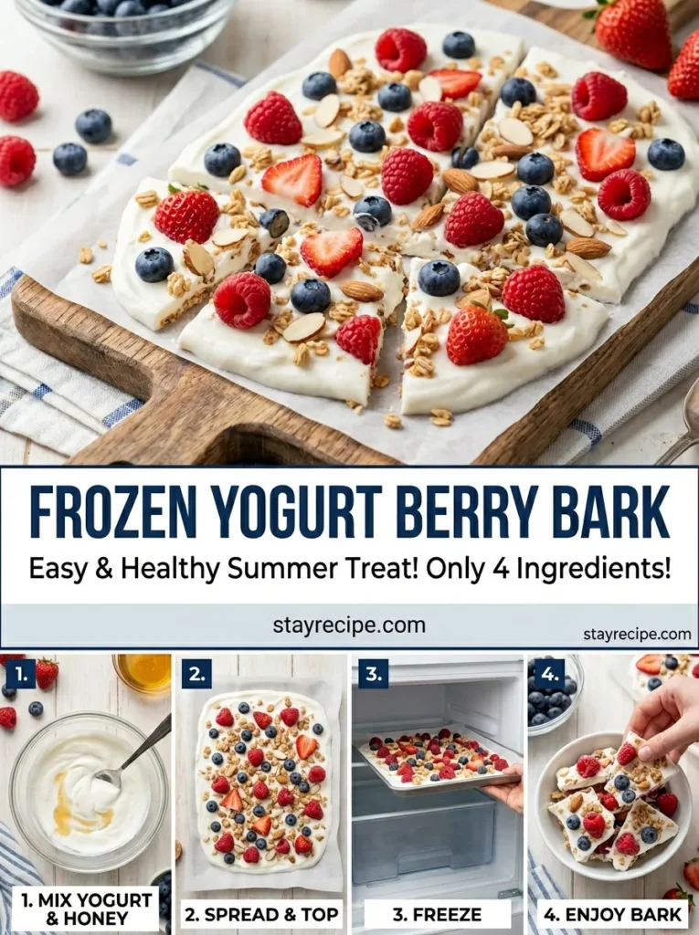 Frozen Yogurt Berry Bark Pool Snacks