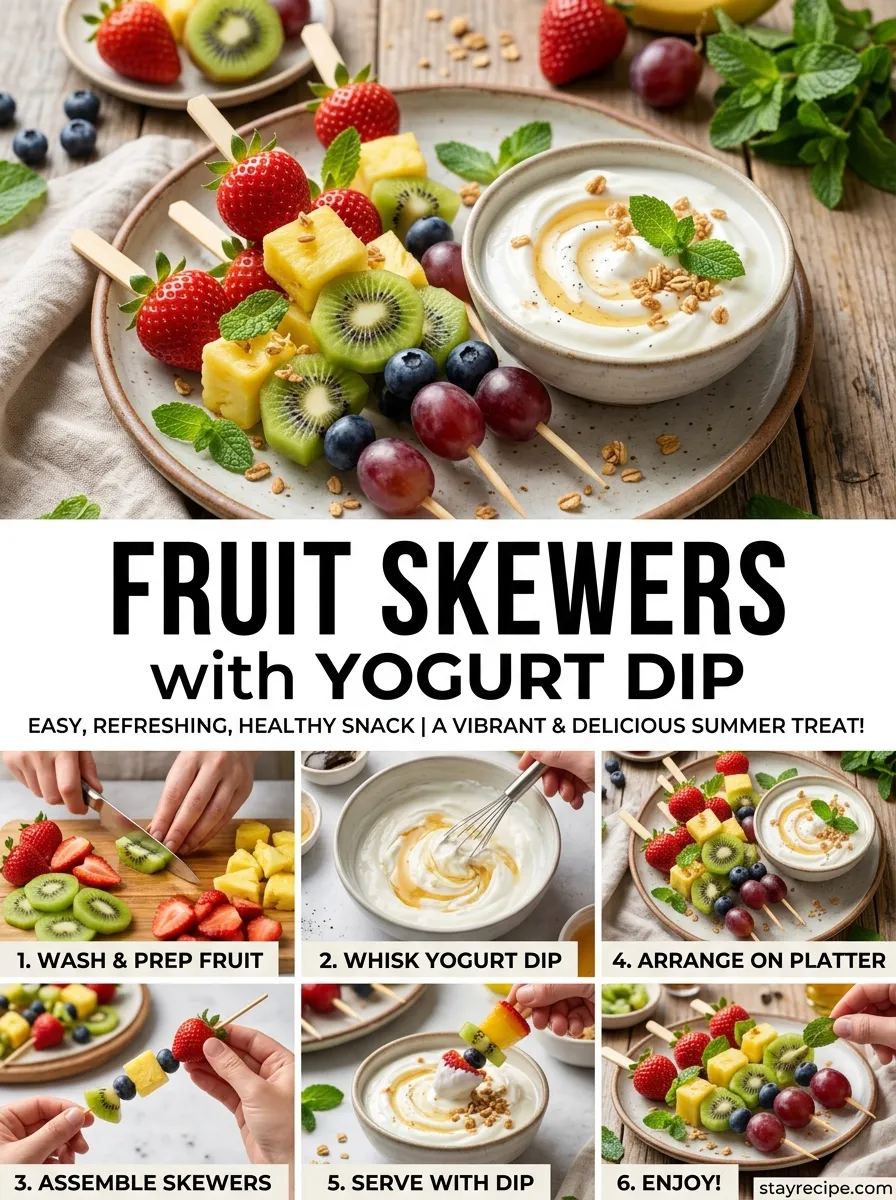 Fruit Skewers With Yogurt Dip